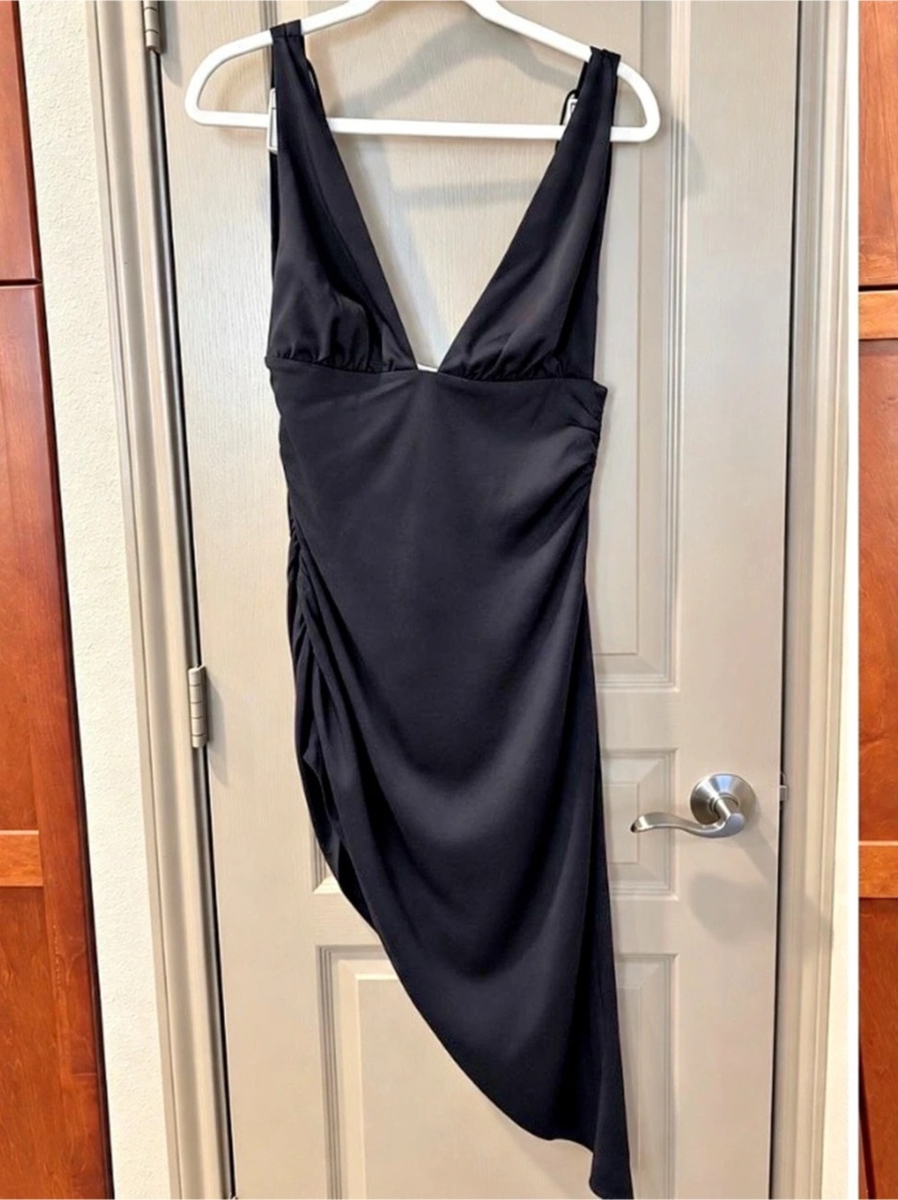 Lovers and Friends Black Asymmetrical Midi Dress NWT